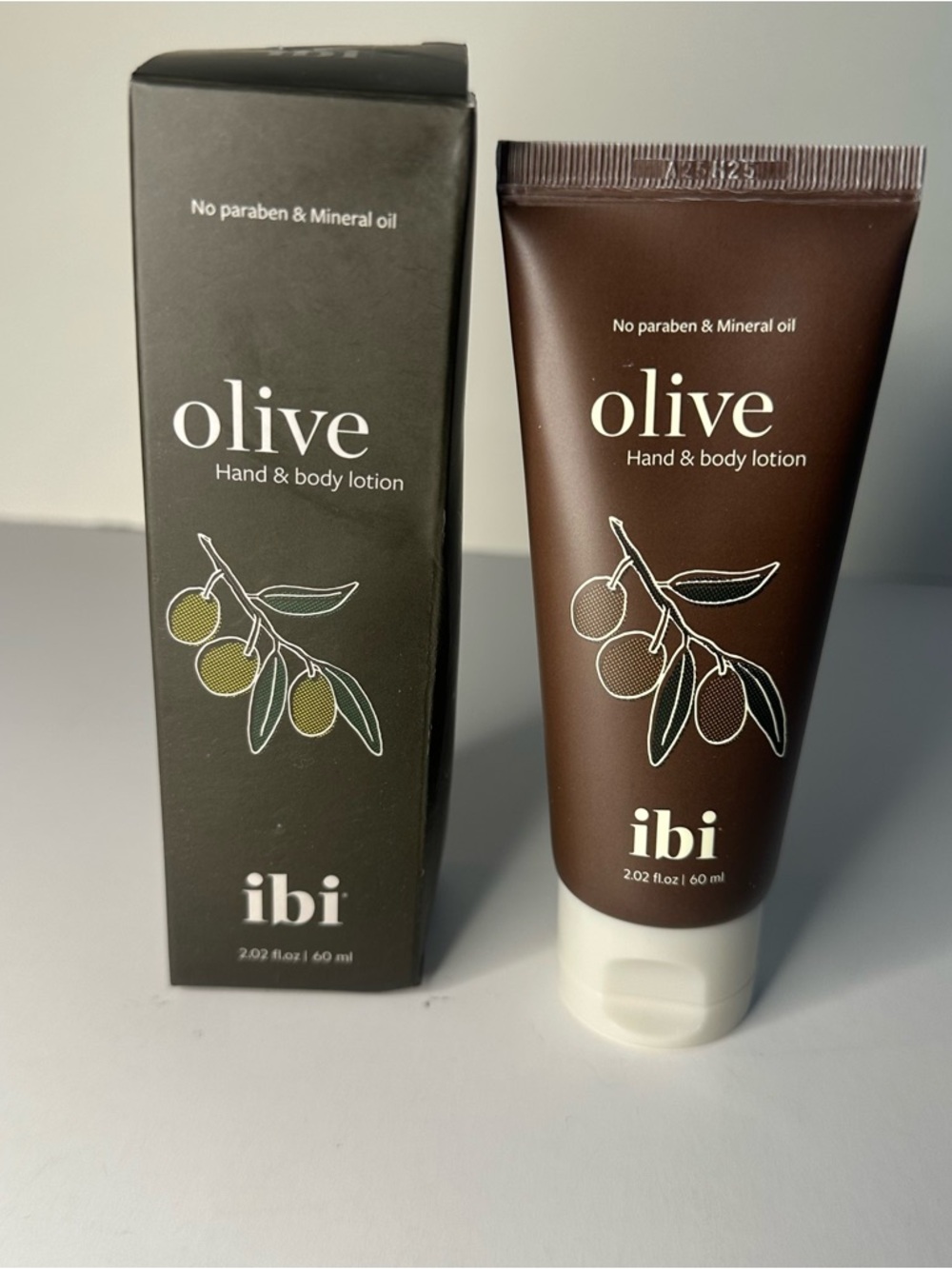 ibi Olive Hand and Body Lotion 2oz/60ml Travel Size No Paraben/Mineral Oil NEW